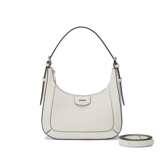 ORYANY White Leather Shoulder Bag Crossbody Hobo Baguette Purse New - Picture 2 of 5